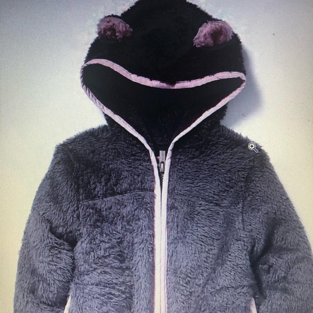 Little girls fleece zip hoodie